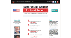 Desktop Screenshot of fatalpitbullattacks.com