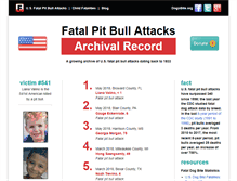 Tablet Screenshot of fatalpitbullattacks.com